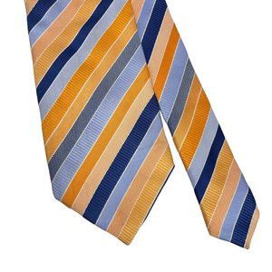 Striped Orange and Blue Men's Tie